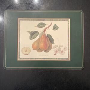 Vintage Pimpernel Cork Backed Placemat Largonelle Pear